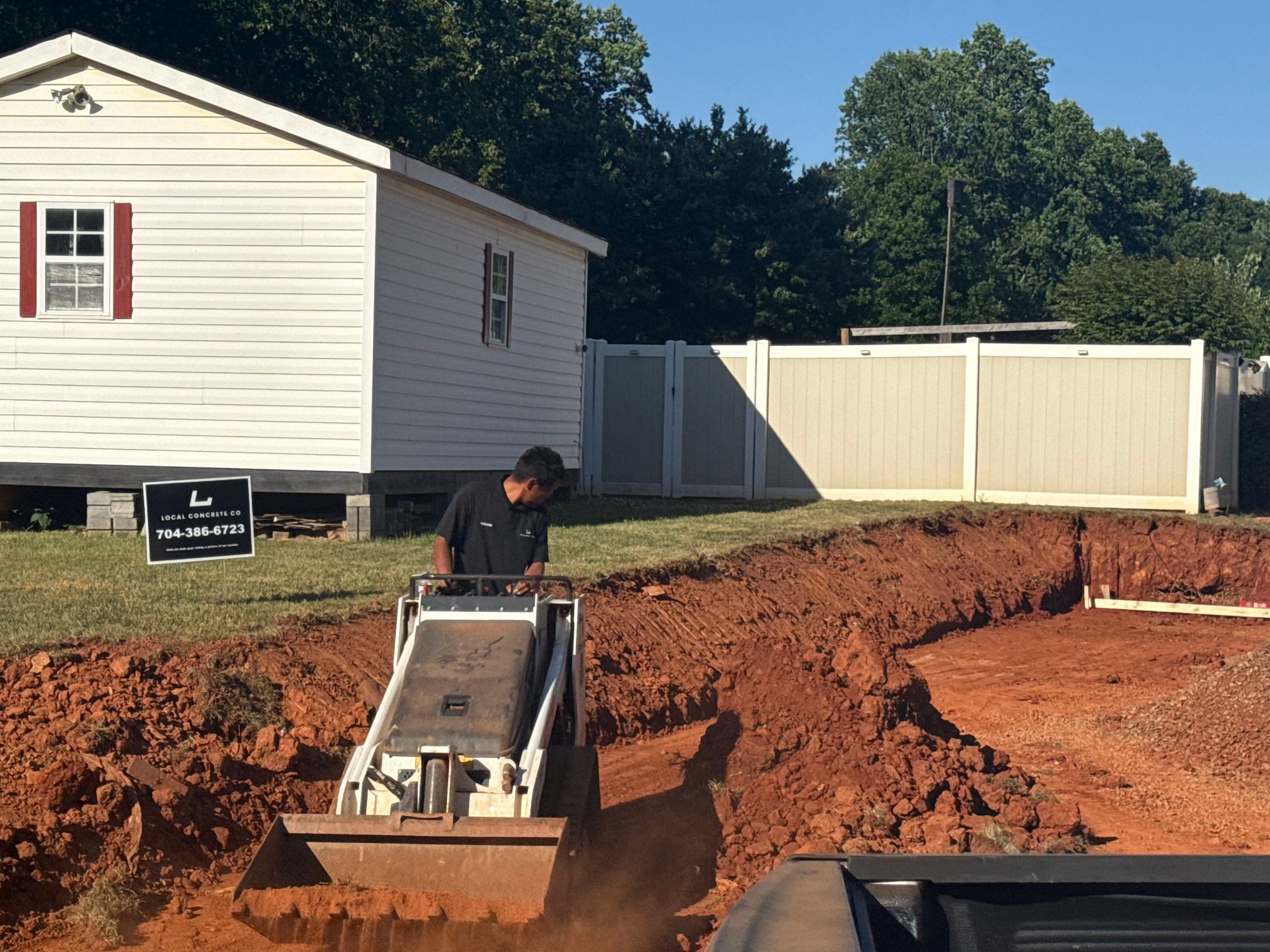 Step 06: Grading & Forming in Apex, NC concrete project by Local Concrete Contractor