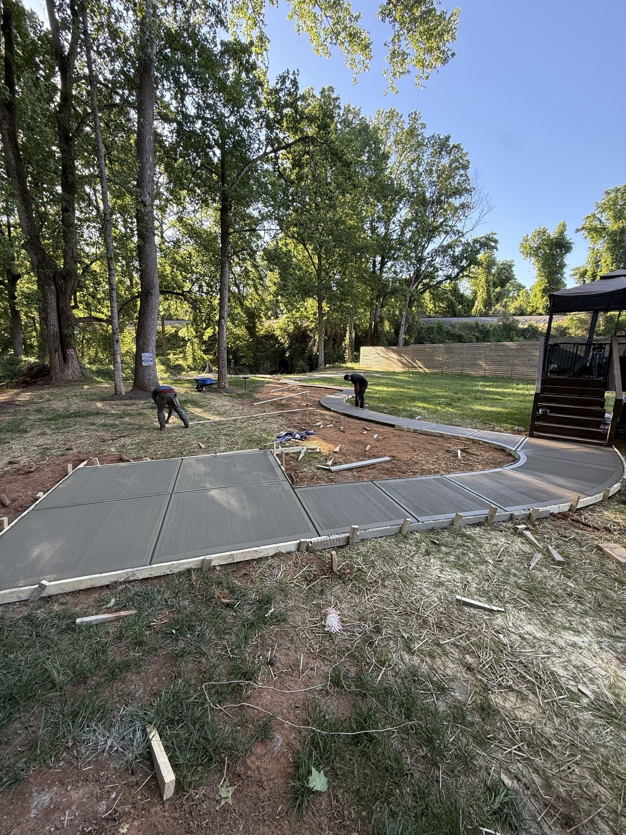 Step 15: Form Removal in Clayton, NC concrete project by Local Concrete Contractor